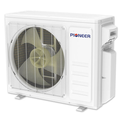 Pioneer Dual Split 21000 BTU 1.5-Ton Quantum Ultra Wi-Fi 24 SEER2 Energy-Star Multi (2) Zone Wall Mount Air Conditioner Heat Pump 230-Volt - WYT020GLSI24M2-12W-9W