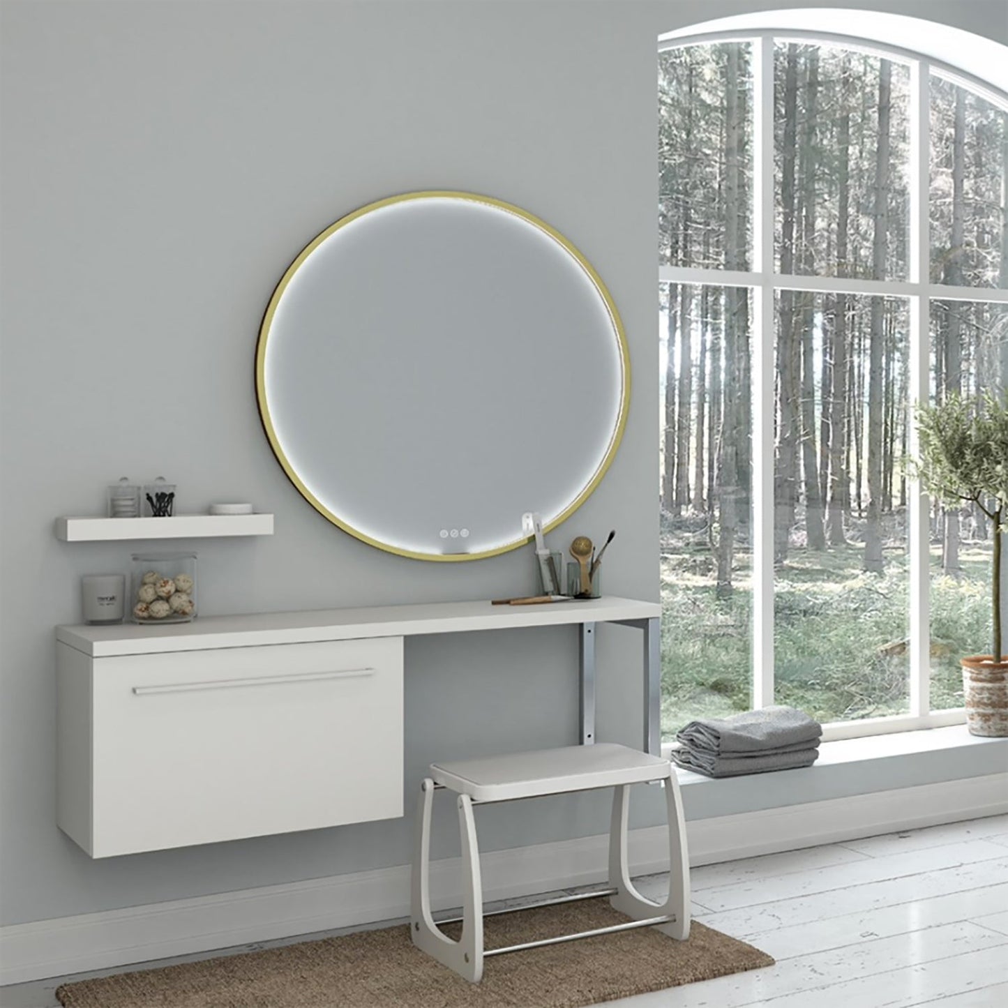 Blossom Oskar 32 Inch Round LED Mirror - LED M7 R32 MB