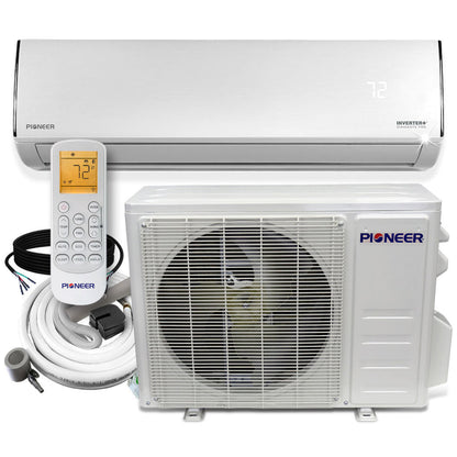 Pioneer Diamante Ultra 12,000 BTU 22 SEER2 Ductless Mini-Split Inverter++ Energy-Star Wi-Fi Air Conditioner Heat Pump Full Set 115V with 16 Ft. Kit - WYT012ALFI22RL