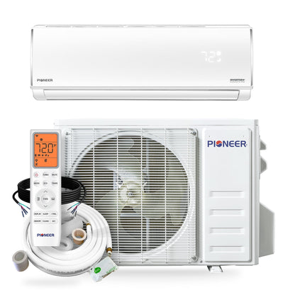 Pioneer Diamante Pro 12,000 BTU 20 SEER2 115V High-Wall Ductless Mini-Split Air Conditioner Inverter Heat Pump with 16 Ft. Kit - WYT012ALSI20RL